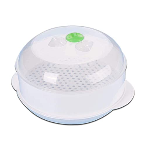 Vapores de microondas, vaporizador de vegetales de microondas con tapa transparente, vapores de arroz de microondas PP de grado alimenticio con mango para vapores de vaporizadores