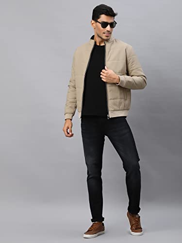 Image of Style Quotient Men Beige Reversible Padded Jacket