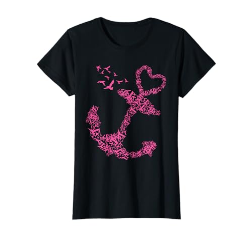 Heimat Küste Meer Segeln Anker Herz & Liebe T-Shirt