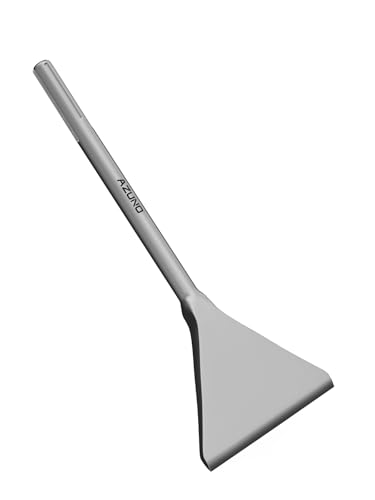 AZUNO SDS Max Chisel 6 x 15 Wide Thinset & Tile Removal Chisel Bit for SDS-Max Jack Hammer Heavy Duty Steel Flat Shovel Bit for Removing Tile Mortar Concrete & Flooring