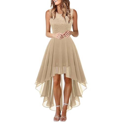 Generisch Abendkleider Damen Brautjungfernkleid Hi-Lo Lang Party Sexy Kleider Wickelkleid Rückenfreies Elegant Partykleid Prinzessin Abschlusskleid...