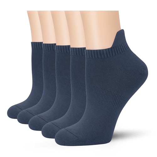 SERISIMPLE Viscose Bamboo No Show Sock Women Ankle Thin Low Cut Socks Arch Support Breathable Athletic Sock 5 Pairs