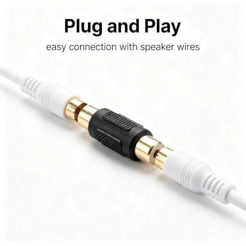 Conector RCA Hembra a Hembra Gold Plated 12 Unidades miniatura 3