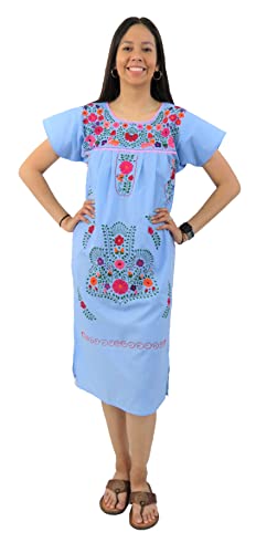 Mexican Dress Puebla Hand Embroidered