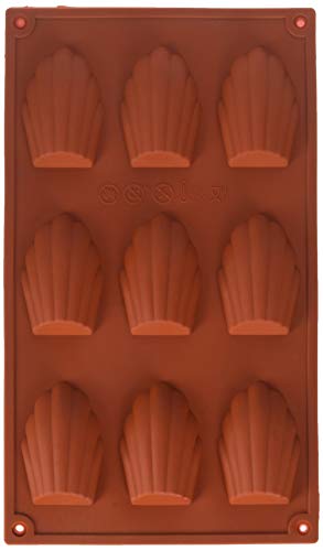 Pacote com 2 x 9 moldes de silicone médios para biscoitos Madeleine caseiros, chocolate, doces e mai