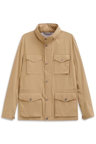 Veste demi-saison bugatti homme beige taille 50 en coton léger