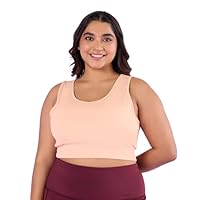 BIG HELLO &ndash; THE PLUS LIFE Knitted Nylon Stretch Sports Bra Plus Size - (BH-WOM-WES-118-B_Olive_2XL)