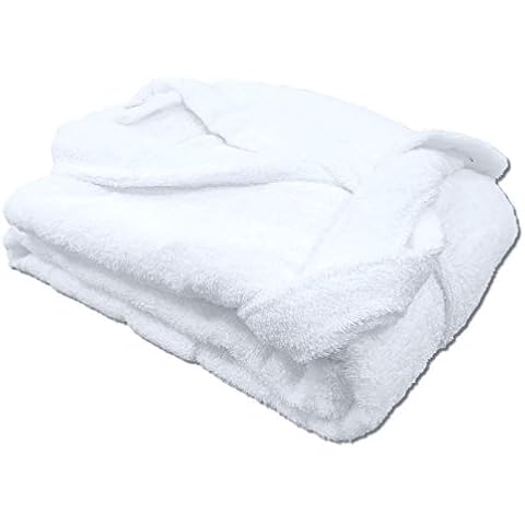 White Egyptian Cotton Bath Robe for Men Women Terry Towelling Bathrobe Soft Hotel Spa Quality Cover