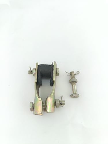 Image of Heavy Duty Steel & Rubber Fan to Ceiling Hook Attachment Clamp with Special Fan Rod Nut Bolt & Locking pins