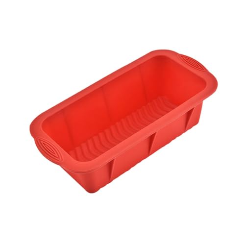 Fiyyuga 特大アイスキューブ型6個、アイスバス用大型シリコン製氷機、家庭用シリコン製ベーキングウェアキッチントースト型ベーキング用品、冷水シンクとクーラー用の大型アイスキューブ型、バス用アイストレイ (レッド)