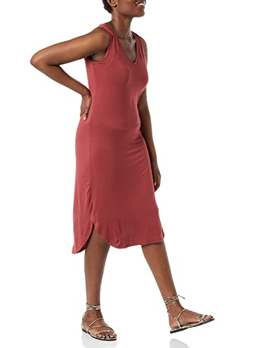 Amazon Essentials Damen Ärmelloses Midikleid aus Jersey mit V-Ausschnitt...