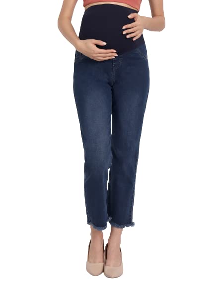Maternity Denim Maternity Jeans Pre and Post Pregnancy Wear Comfortable Stretch Cotton Jean-image-12