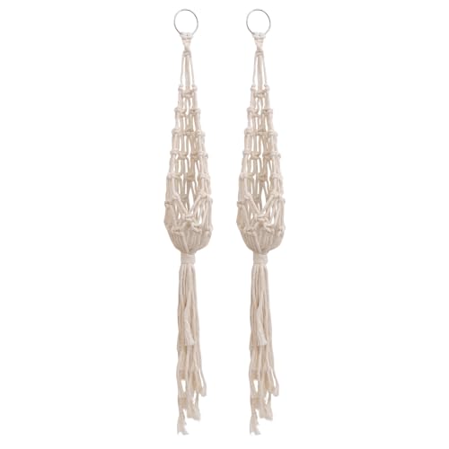 Tapiz de algodón de 2 piezas beige bohemio para organizar y decorar la sala