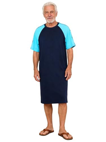Camisa de dormir postoperatoria ranrann para aliviar el roce en la cama pijama XL azul