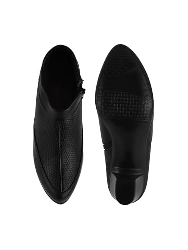 Image of TRYME and Stylish Stunning Block Heel Extra Cushion Inner Sole Boots with Zip Look for Womens and Girls