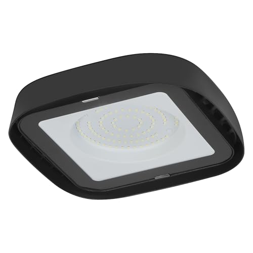 LEDVANCE Highbay Ufo-lampa i svart, 80 W bzw. 9300 lm in 865 Tageslichtweiß med 6 500 K. IP65 besteht en Schutz gegen Strahlwasser sowie gegen das Eindringen von Staub (staubdicht).