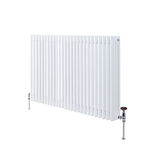 Milano Windsor White Cast Iron Style Horizontal Four Column Radiator - 750mm x 1190mm