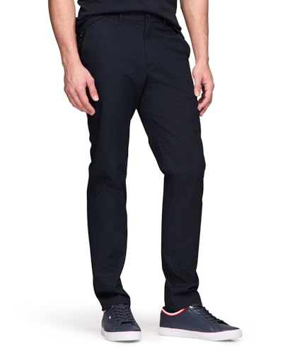 Image of Tommy Hilfiger Men's Casual Moisture Wicking Wrinkle Resistant Stretch Performance Pants in Straight Fit