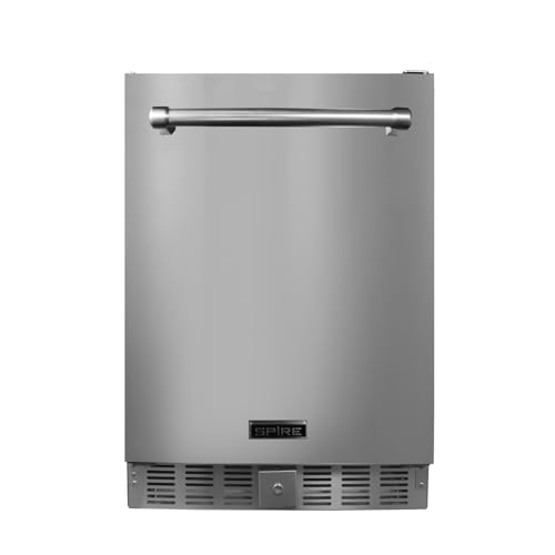 Comparison: Best Mini Fridge For Outdoors 11 SPIRE Premium Stainless Steel 5.1 Cu.Ft. Compact Refrigerator, Temperature Control 0 to 10°C, 4 Shelves, and Reversible Door - 34"H x 24"W x 24"D Mini Fridge for Outdoor, Kitchen, and More - 850-0009