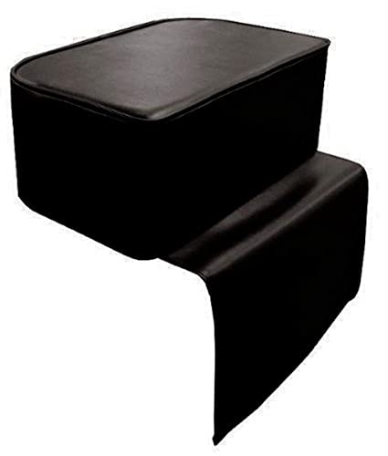 the shave factory Sillín infantil de peluquería, cojín elevador, cojín para asiento infantil, color negro, 430 x 330 x 180 mm