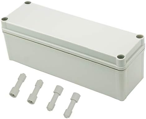 Zulkit Junction Box ABS Plastic Dustproof Waterproof IP67 Junction Boxes Universal Electrical Project Enclosure Durable DIY Electronic Project Box Grey 9.84 x 3.15 x 2.76 inch (250 x 80 x 70 mm)