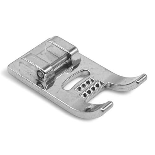 Image of ZENITH 7 Hole Cording Pressure Foot Snap on Type for Automatic Electric Low Shank Sewing Machines Suitable for Usha Janome Brother Singer etc Steel Finish (7 Hole Cording)