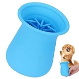 Hundepfotenreiniger – tragbarer Fußwaschbecher für Haustiere, massierende Silikonborsten, reisefreundliches Pflegegerät für Schlamm, Schmutz, Dreck | Einfaches Abspülen für den Heimgebrauch beim Spazi