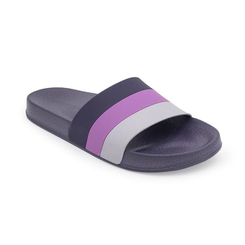 Image of Red Tape Womens Sliders in Slate Blue | Casual Pool Sliders | SLATE BLUE | 3 UK