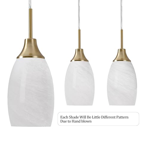 Image of Viinew Mini Glass Pendant Light,4.72 inch White Glass Hanging Light