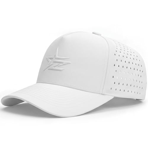 Image of Men Quick Dry Water Resistant Mesh Snapback Baseball Cap Adjustable Hat 22 inch-23.6 inch(56-60cm) for Golf Running Workout