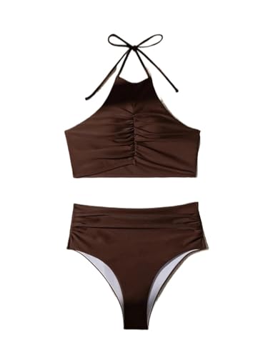 Maillot de bain bikini sexy push-up taille haute pour femmes