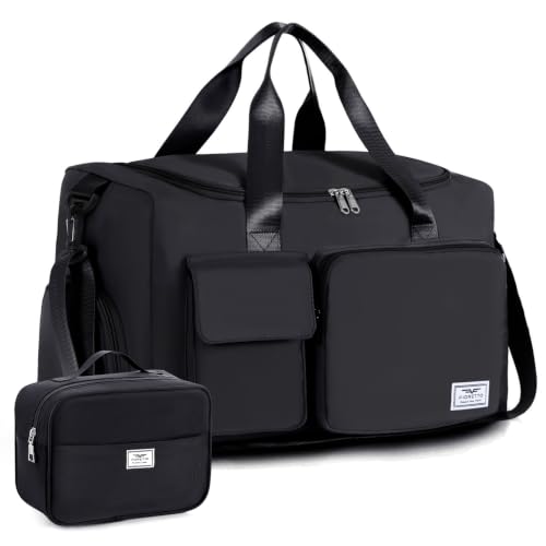 Image of FIORETTO Women's Gym Duffle Bag with Shoes Compartment, 30L Capacity, Ideal for Travel, Gym, Sports, Duffel, Weekender