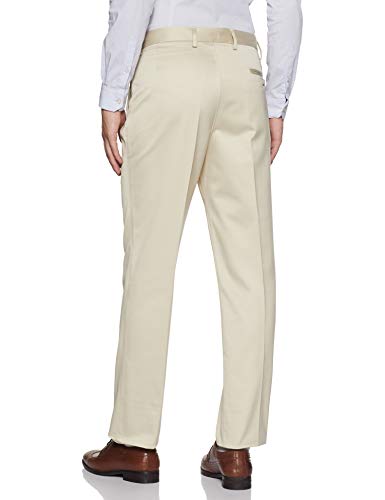 Image of Van Heusen Men's Regular Fit Polyester, Cotton Trousers