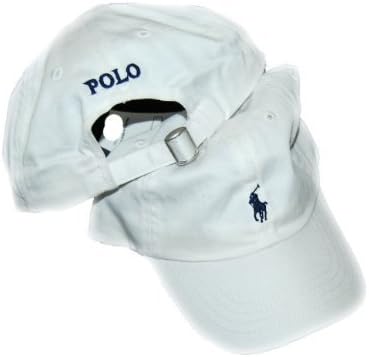 Ralph Lauren Polo Baseball Cap White/Navy Pony (4-7)