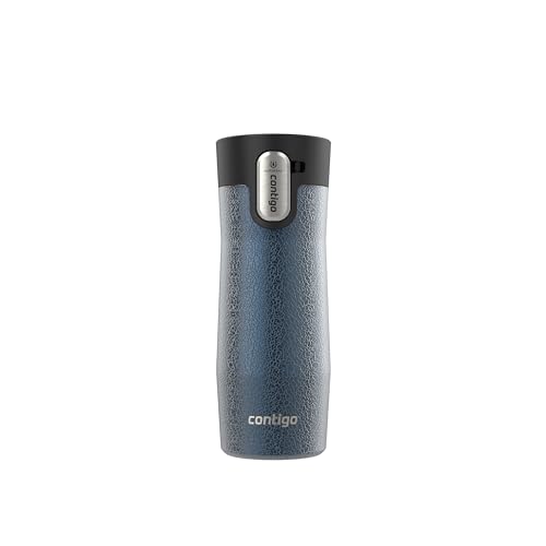 Image of Contigo AUTOSEAL West Loop Vacuum-Insulated Stainless Steel Travel Mug with Easy-Clean Lid, 16 oz, Crystal Blueberry