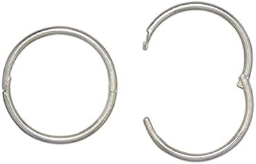 19MM Sterling Silver Hoop Earrings - Hinged Hoops - Plain & Simple