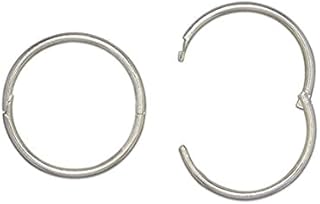 19MM Sterling Silver Hoop Earrings - Hinged Hoops - Plain & Simple
