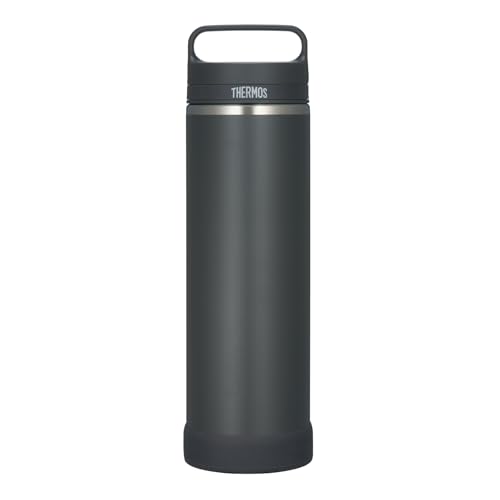 Image of THERMOS JOW-1000ID Stainless Steel Vacuum Insulated Water Bottle 1L, Double Wall Thermal Flask, Leak-Proof Wide Mouth Bottle, Keeps Drinks Hot & Cold for Long Hours, BPA Free, Lightweight, Smoky Black