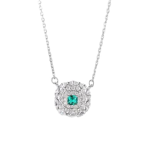 Collier topaze carrée en argent 925, un bijou de mariage raffiné pour femme