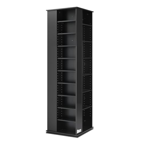 Miniatura 9 de Vevor Mueble De Almacenamiento Multimedia, Torre Para Cd, 34 Compartimentos, Giratorio, Para Cd, Dvd, Libros Y Discos De Juegos, Ideal Para Sala De Estar, Oficina En Casa, Sala De Grabación, Negro