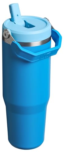 Image of Stanley IceFlow 2.0 Flip Straw Tumbler with Handle 30 oz | Twist On Lid and Flip Up Straw | Leak Resistant Water Bottle | Insulated Stainless Steel | BPA-Free | Azure