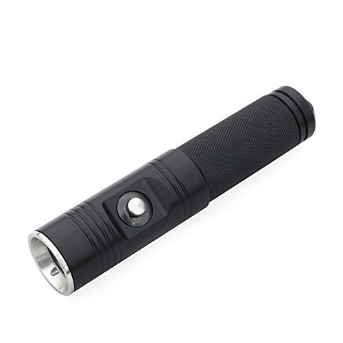 Sea frogs Underwater Diving Flashlight, 900 Lumens, 100M Waterproof, Black Aluminum (MK-7)