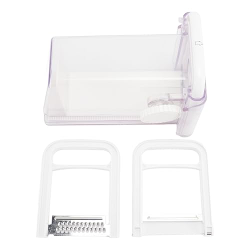 Tomotato Cortador y Almacenador de Queso Multifuncional, Rallador con Cuchillas de Acero Inoxidable, Herramienta de Corte y Contenedor ABS para Cocina en Hogar