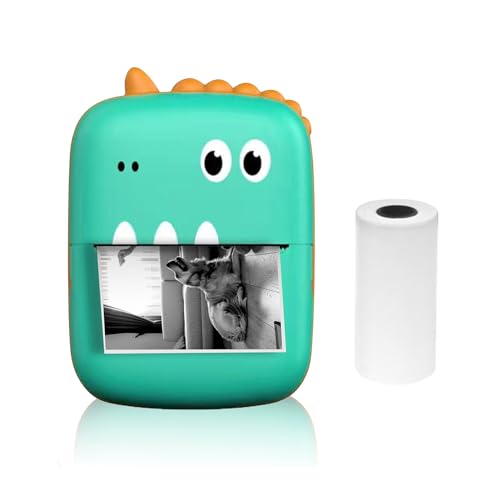 Hethlif Mini Impresora Termal Pegatina Portátil Foto Impresión sin Tinta con Conexión BT para Estudiantes de Teléfonos Inteligentes Profesionales Verdes 57 Mm 9 Rollitos de Papel (1)