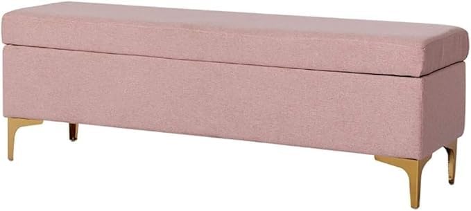 Banc à chaussures rose pour entrée et magasin de vêtements