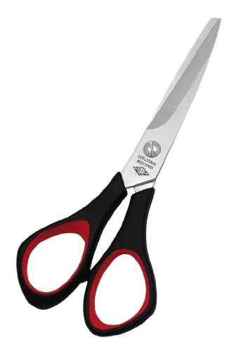 Wedo 97651 Universal Craft Scissors Left Handed Plastic Soft Handles 14 cm Black/Red