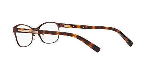 A|X Armani Exchange Women's Ax1010 Oval Prescription Eyewear Frames, Matte Brown/Demo Lens, 53 Mm #TOP4