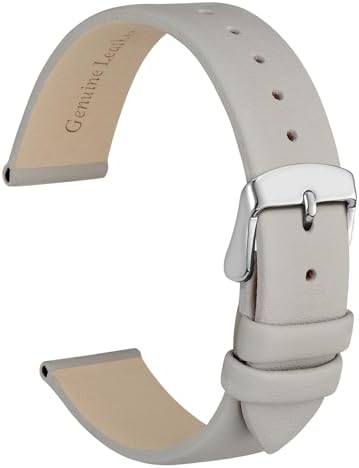 （09:30時点） [WOCCI] 本革時計バンド 16mm カーフレザー 腕時計交換ベルト グレー シルバーバックル