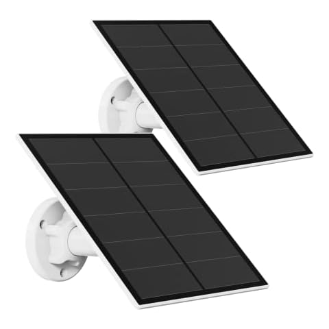 5W Solar Panel for Wireless Outdoor Security Camera (2 Pack) Cover