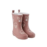 Grass & Air Rose Colour-Changing Kids Wellies with Teddy Fleece Lining